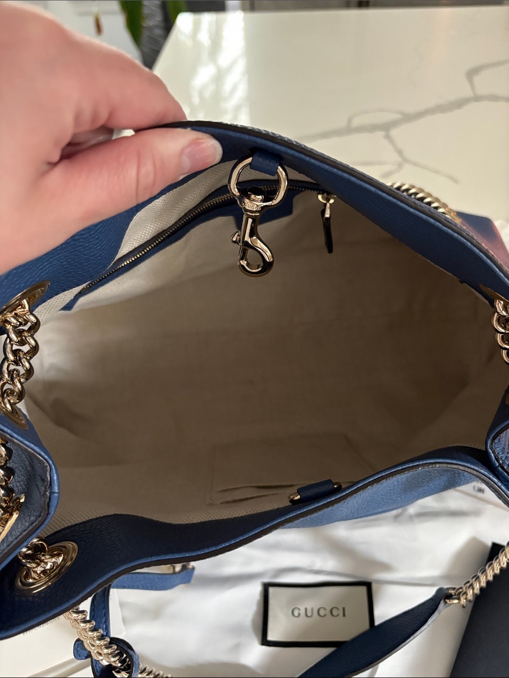 Gucci Soho Disco Shoulder Bag - Blue - Picture 10 of 16